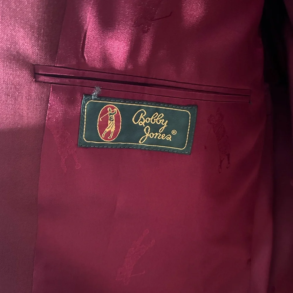 Bobby Jones golf sport coat size 44 cranberry - Picture 11 of 12